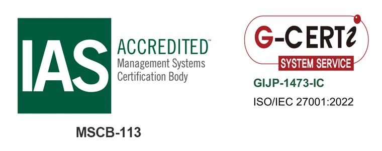 ISMS 認証(ISO/IEC 27001:2022)のロゴ